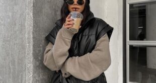 Ideias fofas para usar um chaleco oversized