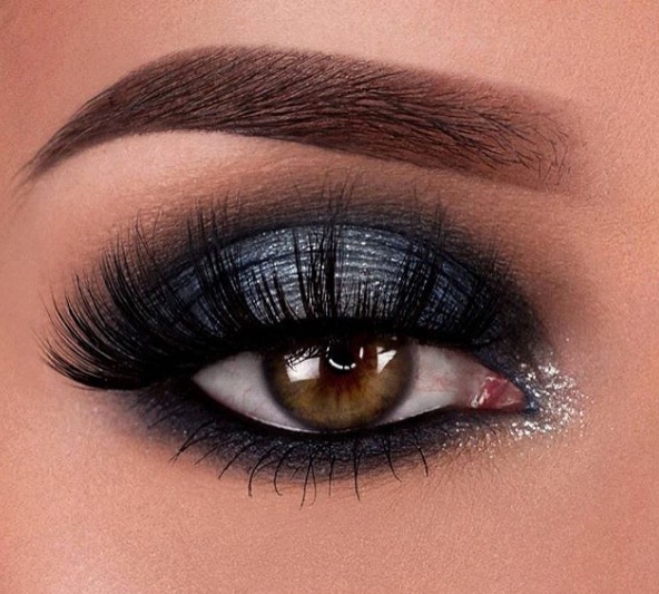 black eyeshadow