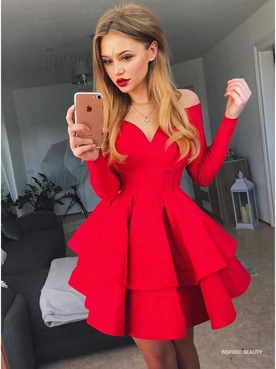 vestido de jantar vermelho brilhante para o dia dos namorados 