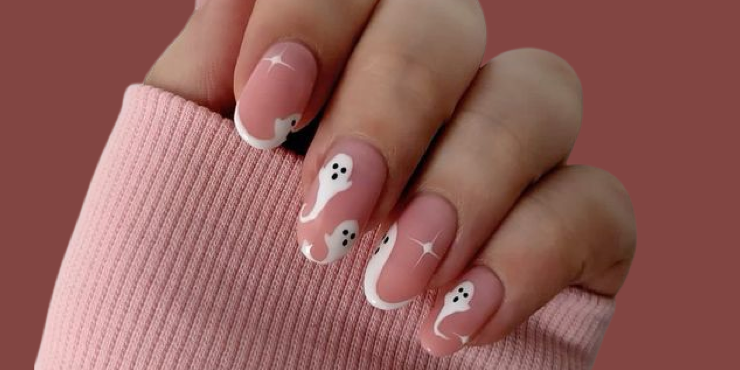 Desenhos assustadores para unhas fantasmagóricas