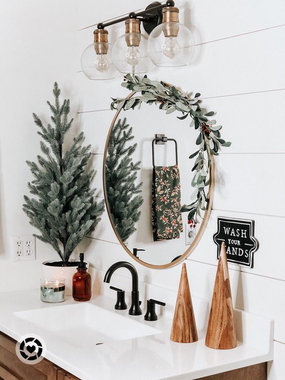 Ideias para decorar seu banheiro neste Natal