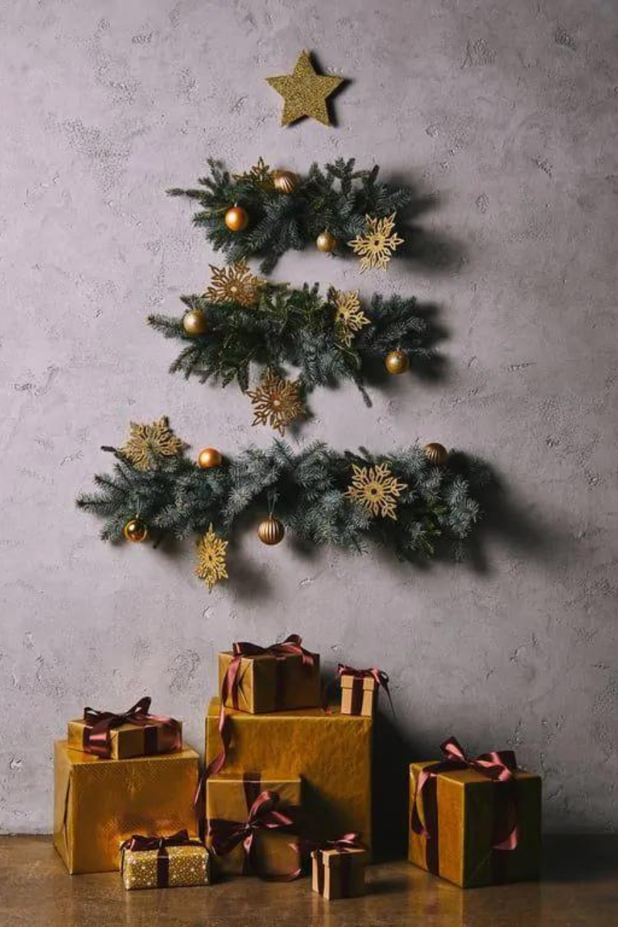 arvores de natal na parede 1