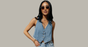 Roupas de primavera que só um colete jeans pode oferecer