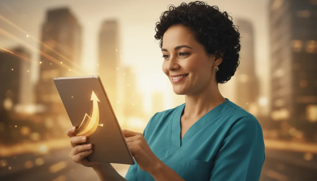 Enfermeira quitou dividas e enriqueceu