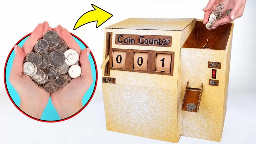 0f47a como fazer uma contadora de moedas de papelao