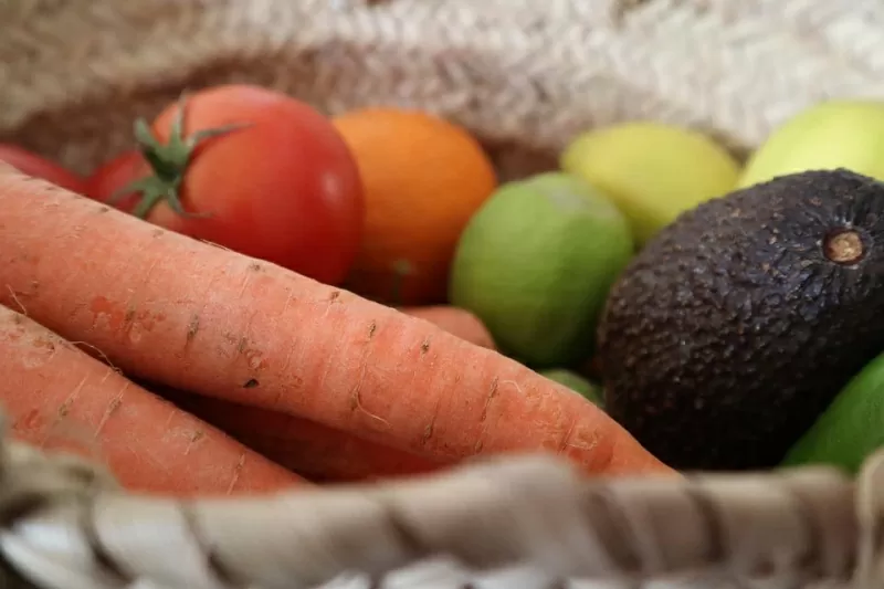 cesta frutas y verduras