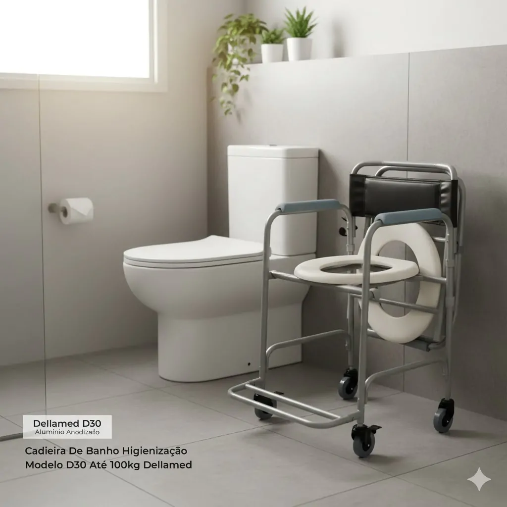 Cadeira De Banho Higienizacao Modelo D30 Ate 100kg Dellamed 1